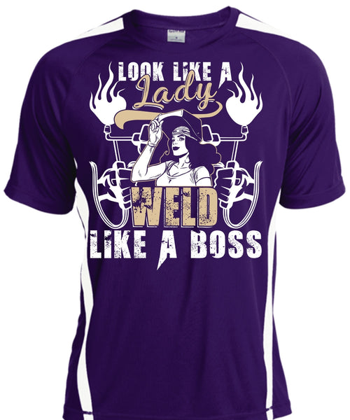 Look Like A Lady Weld Like A Boss T Shirt, Being A Welder T Shirt, Cool Shirt