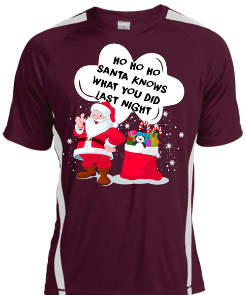 Santa Knows What You Did Last Night T Shirt, I Love Christmas T Shirt, Cool Shirt