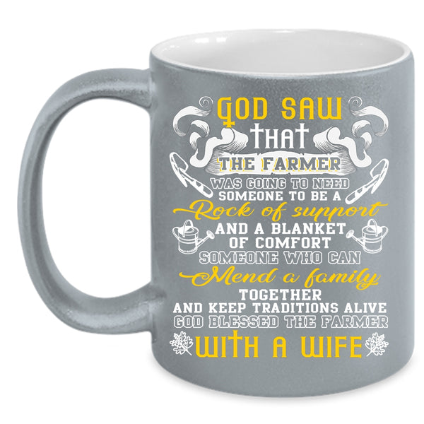 Farmer Coffee Mug, The Farmer With A Wife Coffee Cup