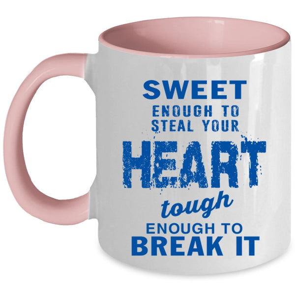 Cool Couple Coffee Mug, Sweet Enough To Steal Your Heart Accent Mug