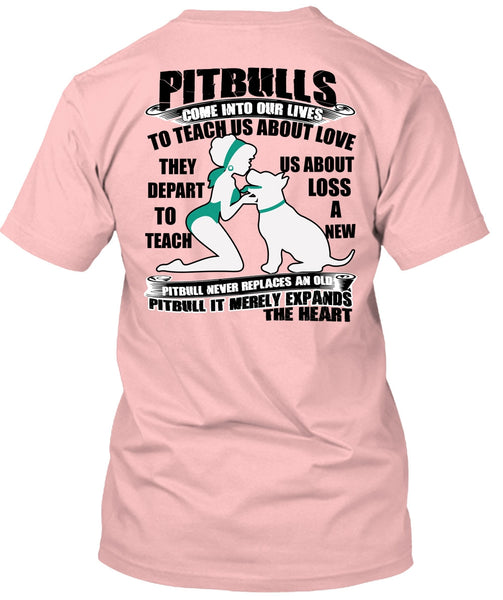 Pit Bulls Come Into Our Lives T Shirt, I Love Pit Bull T Shirt