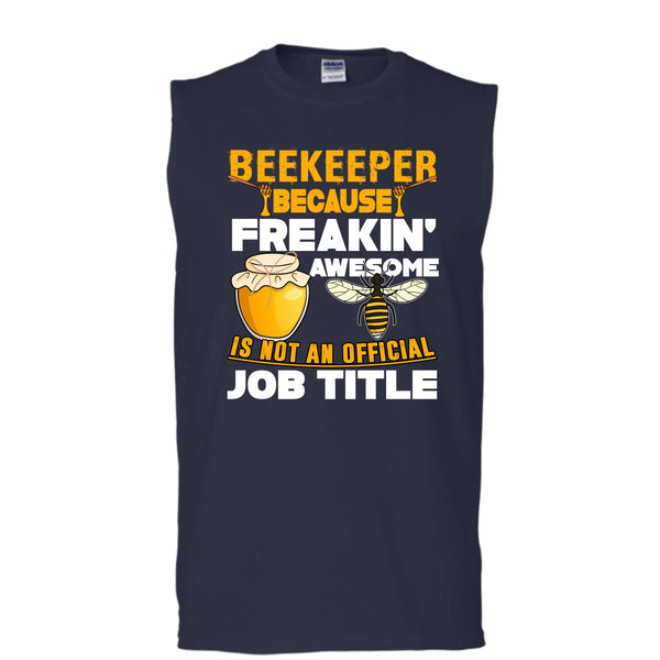 Beekeeper T Shirt, Not An Official Job Title Tank Top (Men's Cotton Sleeveless)