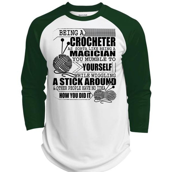 Being A Crocheter T Shirt, I Love Knitter T Shirt, Awesome T-Shirts  (Polyester Game Baseball Jersey)