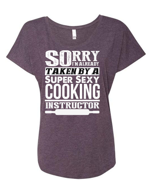 Cooking Instructor T Shirt, Being A Chef T Shirt, Cool Shirt (Ladies' Triblend Dolman Sleeve)