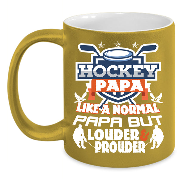 Hockey Papa Coffee Mug, Normal Papa Coffee Cup