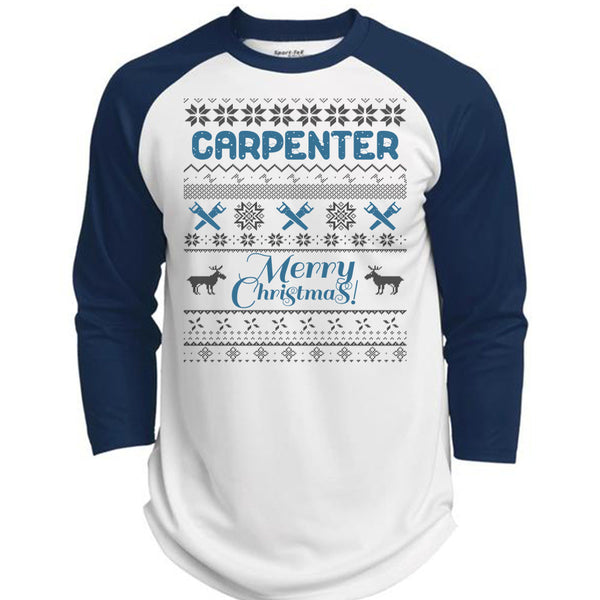 Carpenter Merry Christmas T Shirt, I Love Carpenter T Shirt, Awesome T-Shirts  (Polyester Game Baseball Jersey)