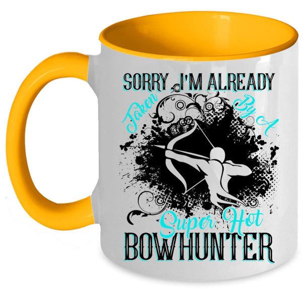 Marry Coffee Mug, I'm Already Taken By A Hot Bowhunter Accent Mug
