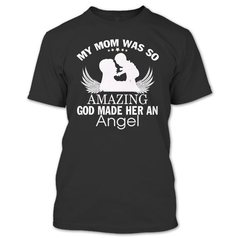 A black t-shirt with the shopify logo