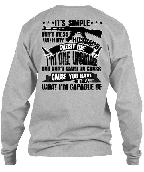 Don't Mess With My Husband T Shirt, I Love Husband T Shirt