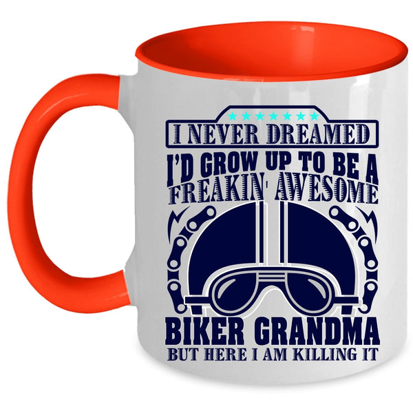 Awesome Grandma Coffee Mug, I'd Grow Up To Be A Biker Grandma Accent Mug
