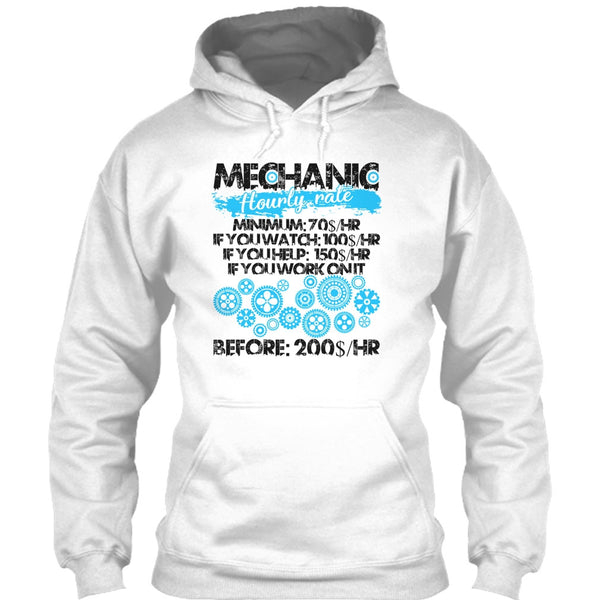 Mechanic Hourly Rate T Shirt, Coolest Mechanic T Shirt