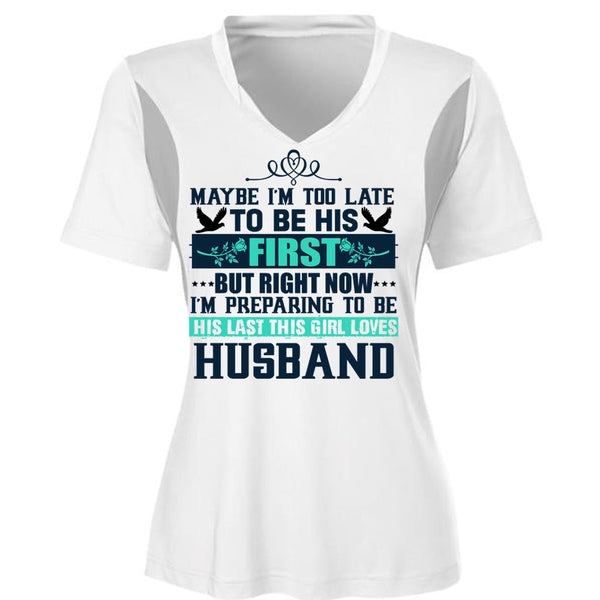 This Girl Loves Husband T Shirt, Being A Husband T Shirt, Cool Shirt (Ladies LS Heather V-Neck)