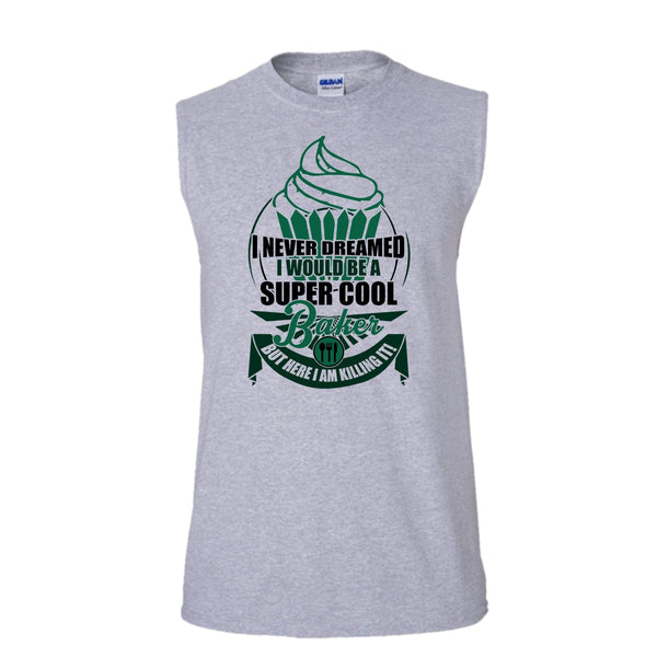 I'd Be A Cool Baker T Shirt, I Am A Baker Tank Top (Men's Cotton Sleeveless)