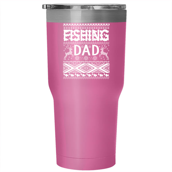 Fishing Dad Tumbler 30 oz Stainless Steel, Christmas Gift For Fisher Travel Mug