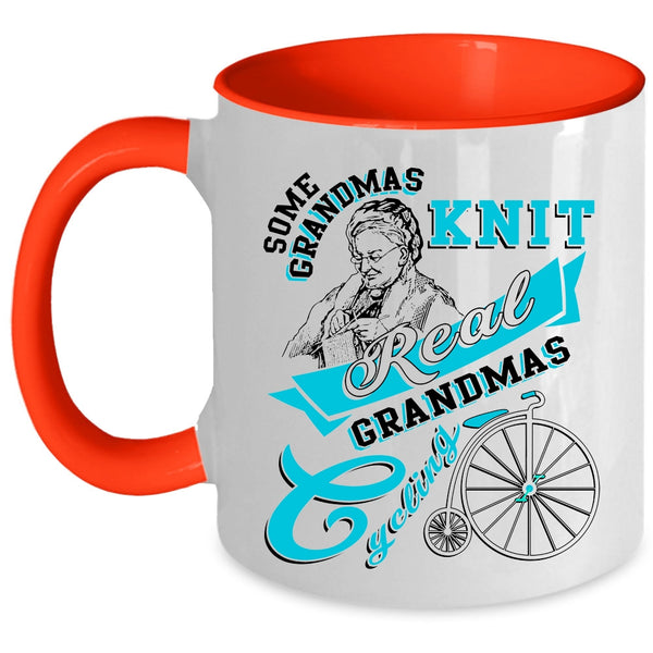 Cool Grandmas Coffee Mug, Real Grandmas Cycling Accent Mug