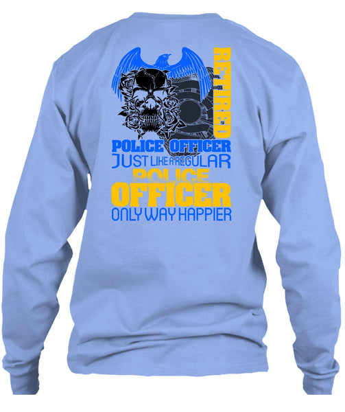 Retired Police Officer T Shirt, I Love Police T Shirt