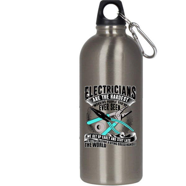 Electricians Are The Hardest Working 20 oz Stainless Steel Bottle,Cool Job Title Outdoor Sports Water Bottle