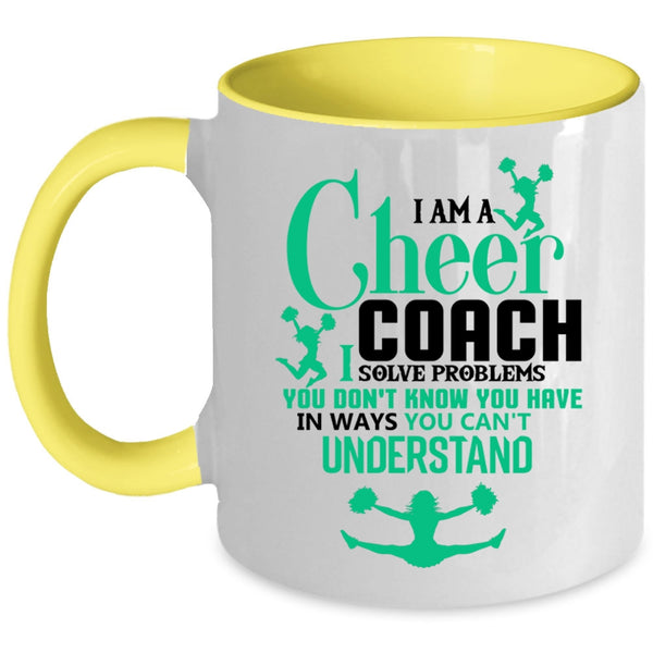 Awesome Cheer Coach Coffee Mug, I Am A Cheer Coach Accent Mug