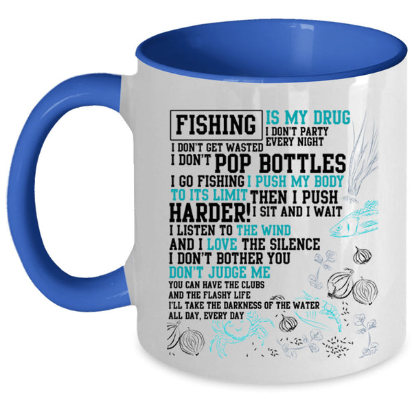 Cool Fisher Coffee Mug, I Go Fishing Accent Mug