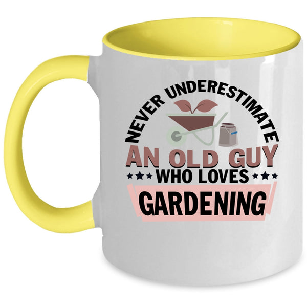 Cute Grandpa Coffee Mug, An Old Guy Loves Gardening Accent Mug