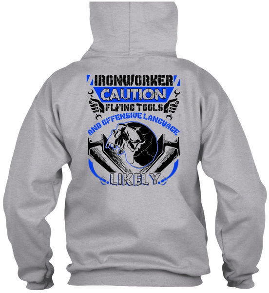 Ironworker Caution Flying Tools T Shirt, I Love Ironworker T Shirt