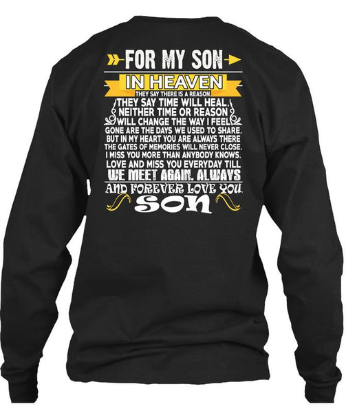 For My Son In Heaven T Shirt, Love You Son T Shirt