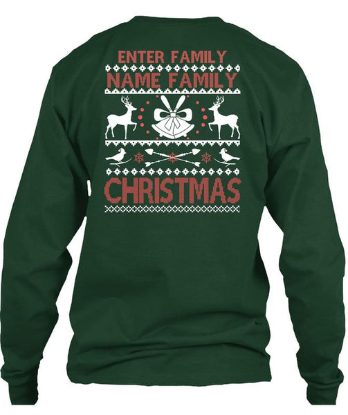 Enter Family Name Family Christmas T Shirt, I Love Christmas T Shirt