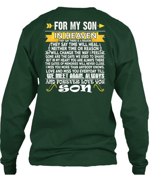 For My Son In Heaven T Shirt, Love You Son T Shirt