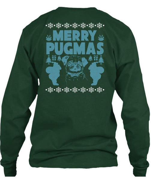 Merry Pugmas T Shirt, I Love Christmas T Shirt