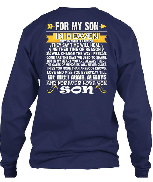 For My Son In Heaven T Shirt, Love You Son T Shirt