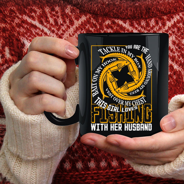 This Girl Loves Fishing With Her Husband Coffee Mug, Cute Girls Coffee Cup