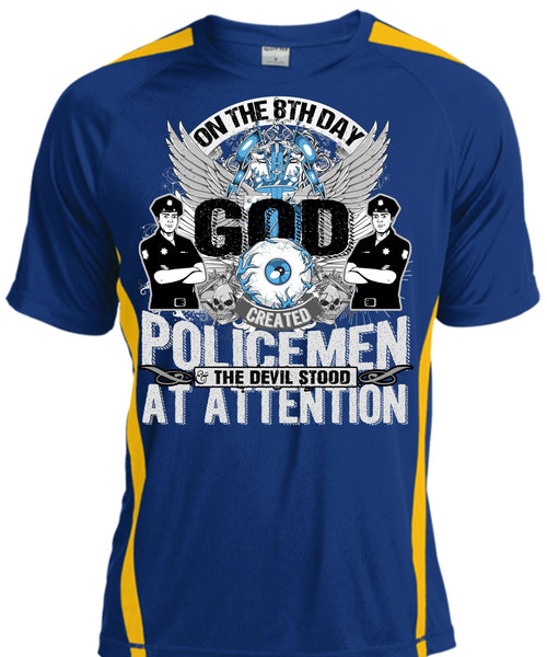 God Created Policemen T Shirt, I Love Police T Shirt, Cool Shirt