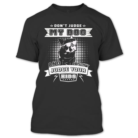 A black t-shirt with the shopify logo