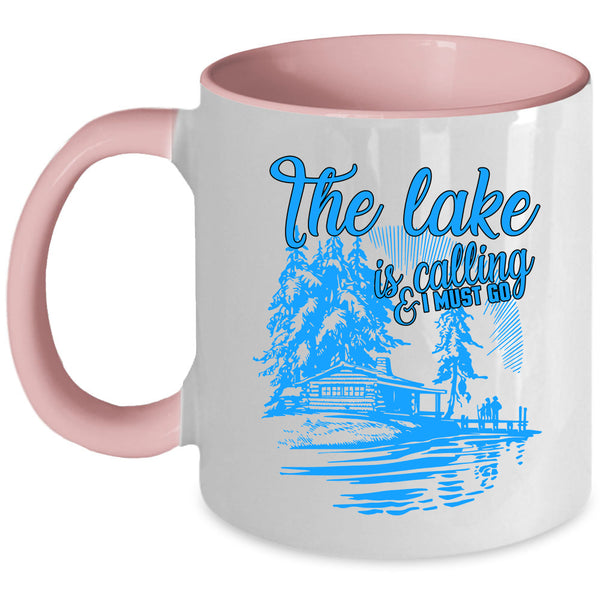 I Must Go Coffee Mug, The Lake Is Calling Accent Mug