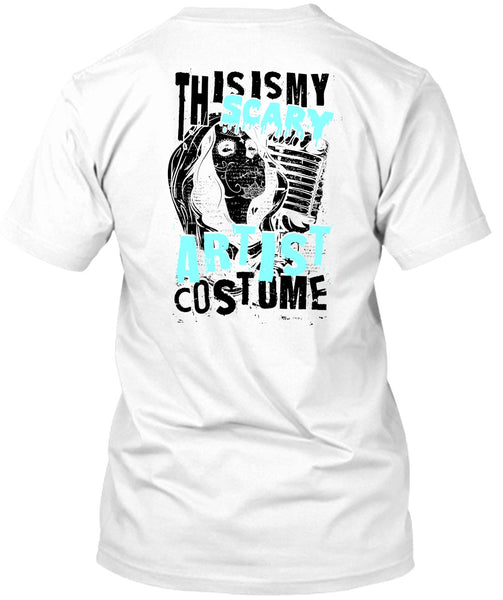 A black t-shirt with the shopify logo