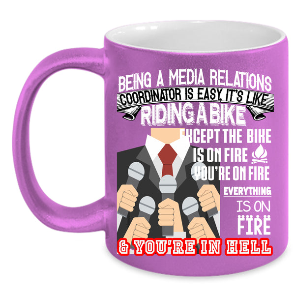 Being A Media Relations Coordinator Coffee Mug, Cool Job Coffee Cup