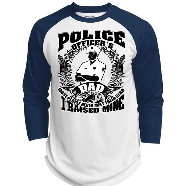 Police Officer's Dad T Shirt, I Love Police T Shirt, Awesome T-Shirts  (Polyester Game Baseball Jersey)