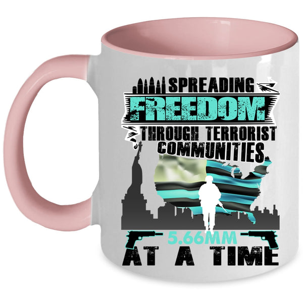 Cool Gift For Americans Coffee Mug, American Flag Accent Mug