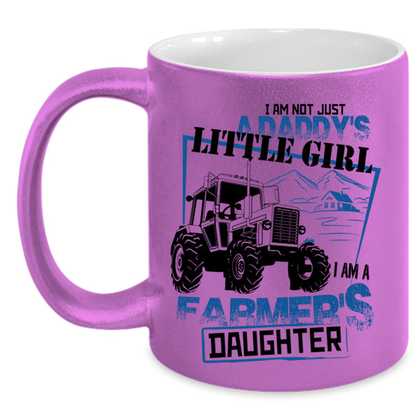 Daddy's Little Girl Coffee Mug, I Am A Farmer's Daughter Accent Mug