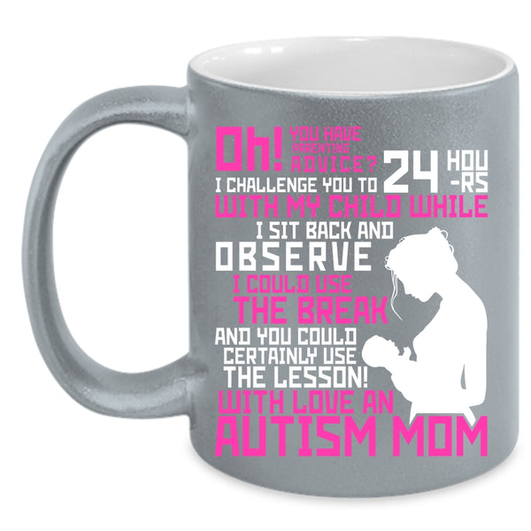 Love An Autism Mom Coffee Mug, Cute Mom Coffee Cup