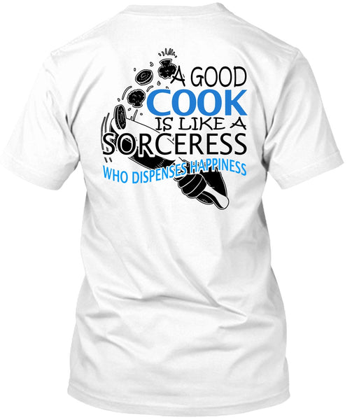 A black t-shirt with the shopify logo