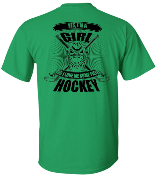 I'm A Girl T Shirt, I Love Hockey T Shirt