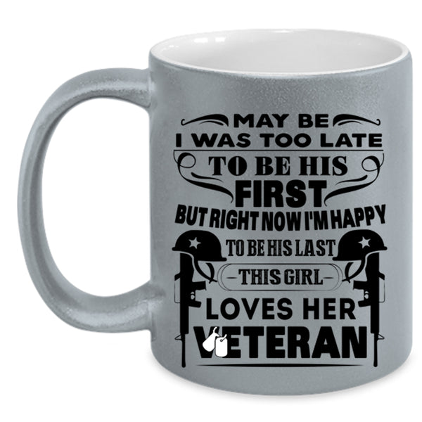 Couple Coffee Mug, This Girl Loves Her Veteran Accent Mug