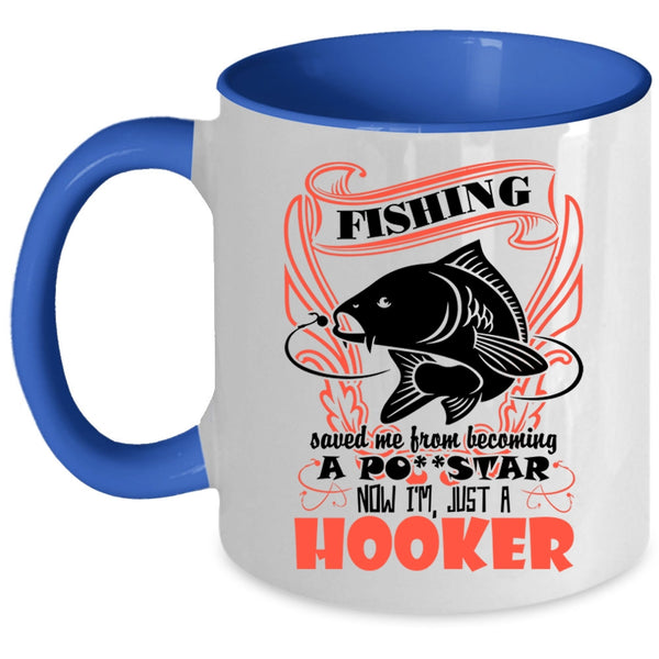 Cute Gift For Fisher Coffee Mug, Fishing Accent Mug