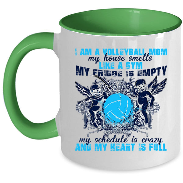 Cool Gift For Mom Coffee Mug, I Am A Volleyball Mom Accent Mug