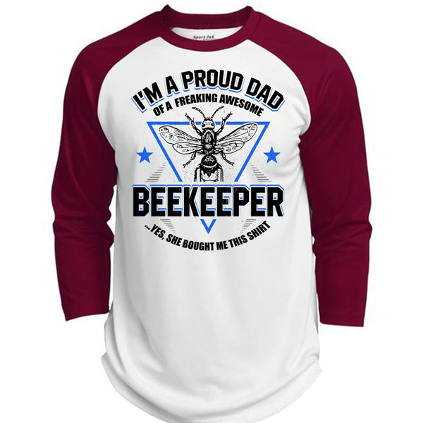 I'm A Proud Dad T Shirt, I Love Beekeeper T Shirt, Awesome T-Shirts  (Polyester Game Baseball Jersey)