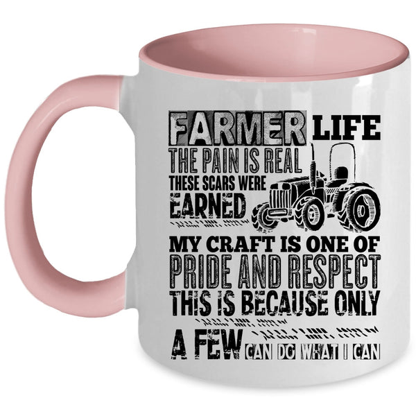 Cool Gift For Farmer Coffee Mug, Farmer Life Accent Mug