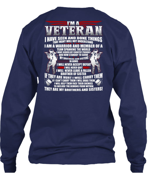 I'm A Veteran T Shirt, My Brothers And Sisters T Shirt