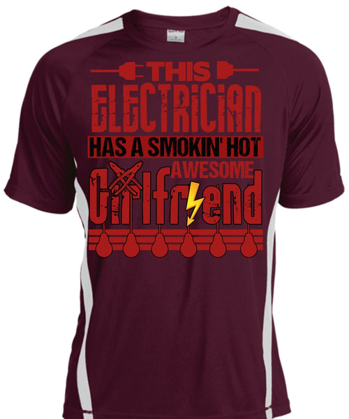 This Electrician T Shirt, Smoking Hot Awesome Girlfriend T Shirt, Cool Shirt