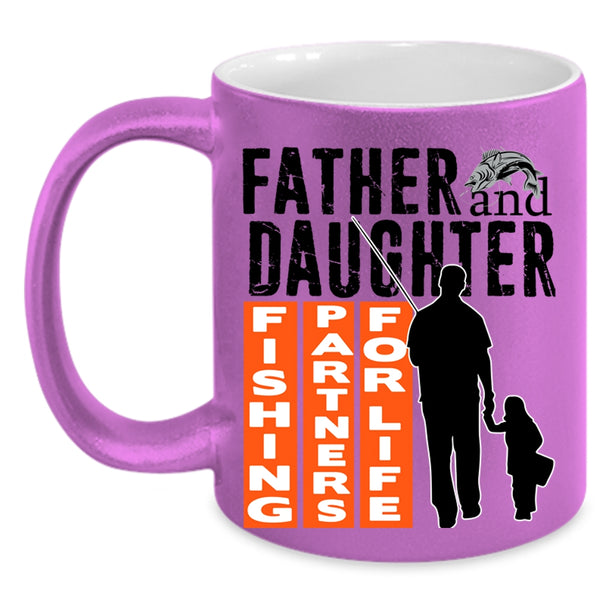 Fishing Partners For Life Coffee Mug, Father And Daughter Accent Mug